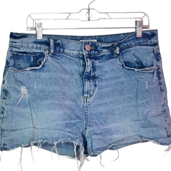 LOFT Women's The High Waist Cut Off Denim Shorts size 30 / 10 - Picture 1 of 7
